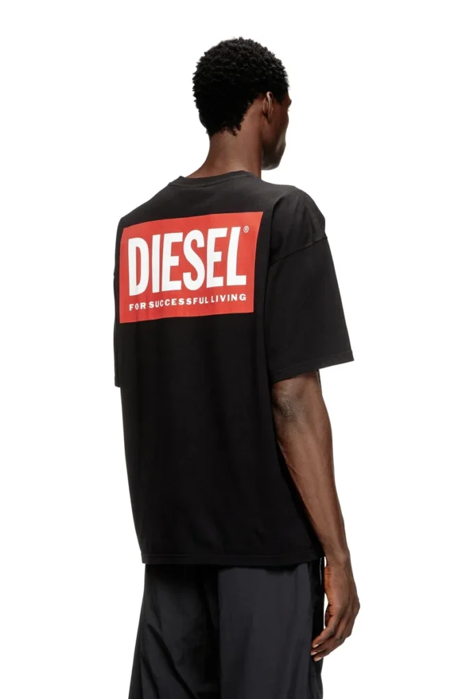 t-boxt-bisk Bomullst-shirt med Diesel Biscotto-tryck t-boxt-bisk Bomullst-shirt med Diesel Biscotto-tryck