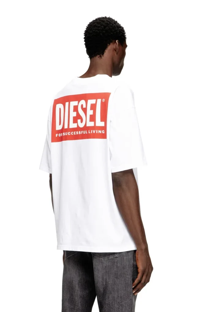 t-boxt-bisk Bomullst-shirt med Diesel Biscotto-tryck t-boxt-bisk Bomullst-shirt med Diesel Biscotto-tryck