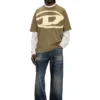 t-boxt-bleach T-shirt med blekt Oval D-logo t-boxt-bleach T-shirt med blekt Oval D-logo