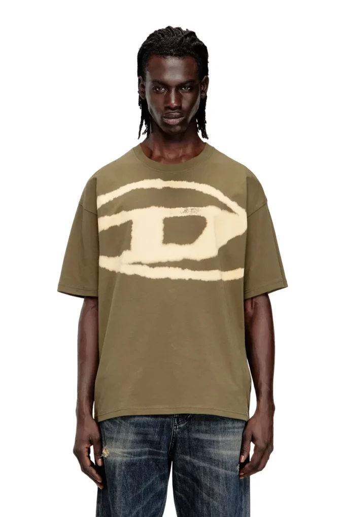 t-boxt-bleach T-shirt med blekt Oval D-logo t-boxt-bleach T-shirt med blekt Oval D-logo