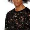 t-boxt-ls-devor T-shirt i tyll med sliten jersey t-boxt-ls-devor T-shirt i tyll med sliten jersey