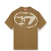 t-boxt-n14 T-shirt med slitna flockade logotyper t-boxt-n14 T-shirt med slitna flockade logotyper