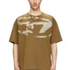 t-boxt-n14 T-shirt med slitna flockade logotyper t-boxt-n14 T-shirt med slitna flockade logotyper
