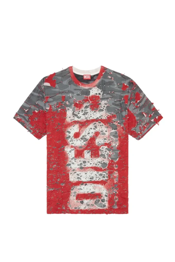 t-boxt-peel Logo-T-shirt i sliten jersey t-boxt-peel Logo-T-shirt i sliten jersey