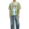 t-boxt-r13 T-shirt med trompe l’oeil-tryck t-boxt-r13 T-shirt med trompe l’oeil-tryck
