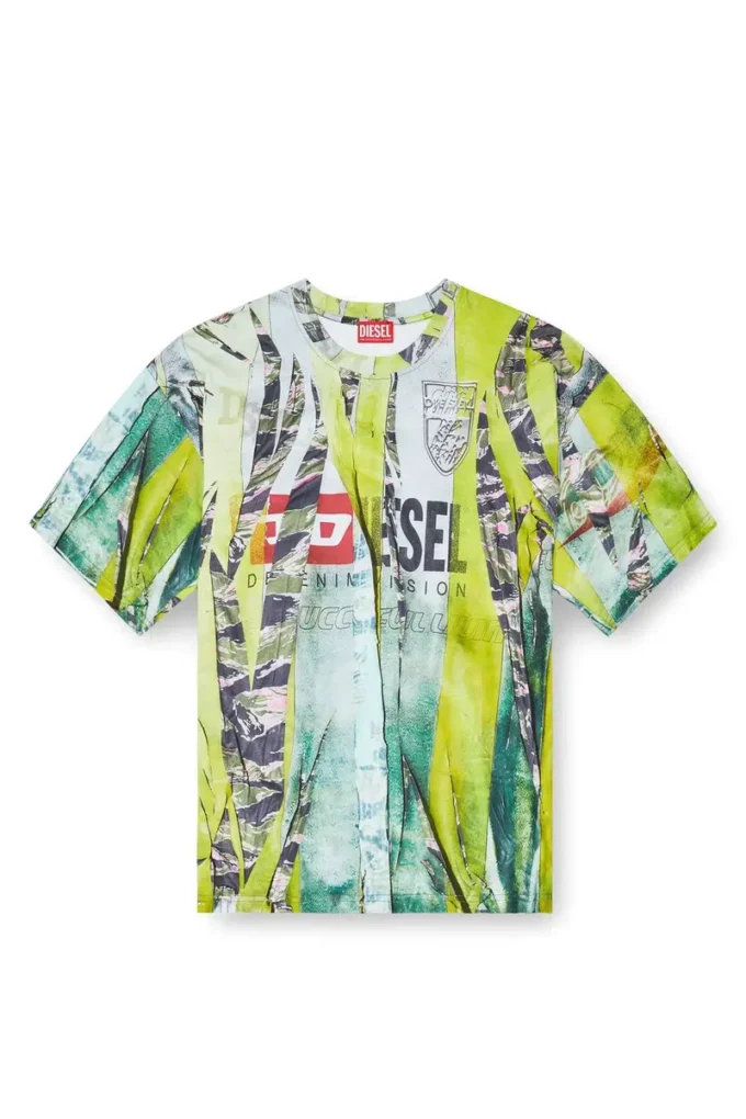 t-boxt-r13 T-shirt med trompe l’oeil-tryck t-boxt-r13 T-shirt med trompe l’oeil-tryck