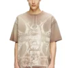 t-boxt-t13 T-shirt med tonalt medeltida tryck t-boxt-t13 T-shirt med tonalt medeltida tryck