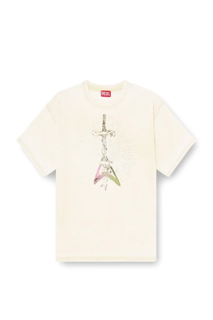 t-boxt-t18 T-shirt med svärdtryck t-boxt-t18 T-shirt med svärdtryck