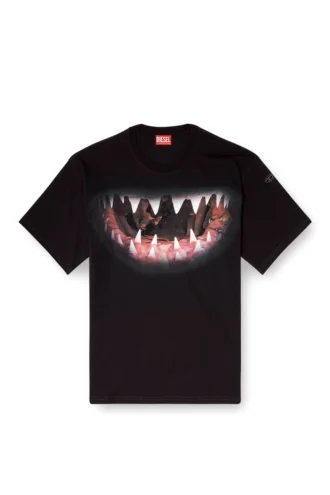 t-boxt-t21 Bomullst-shirt med hajmunstryck