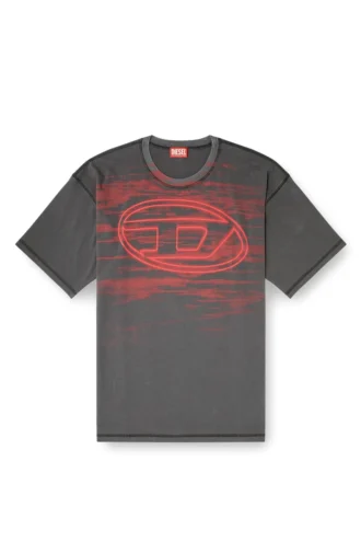 t-boxt-t5 Bomullst-shirt med Oval D-tryck