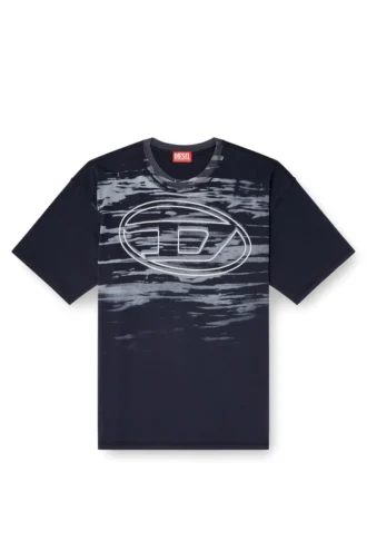 t-boxt-t5 Bomullst-shirt med Oval D-tryck