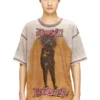 t-boxt-v12 Avslappnad T-shirt med tryck och nitar