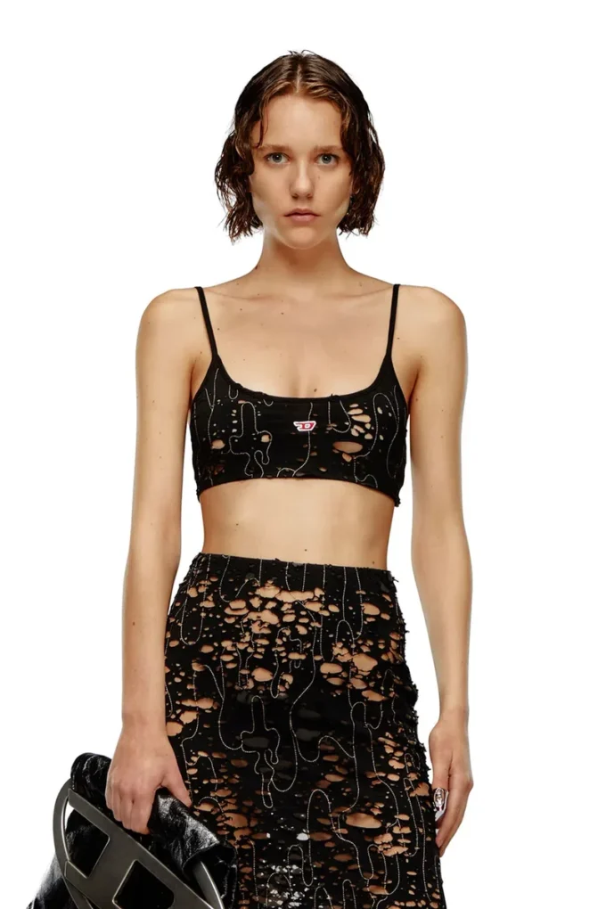 t-bra-dev Tulle-bh-top med sliten jersey t-bra-dev Tulle-bh-top med sliten jersey