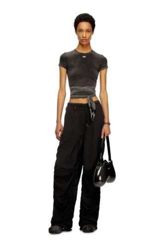 t-bunny-tail-r1 T-shirt i denimlook med knytband