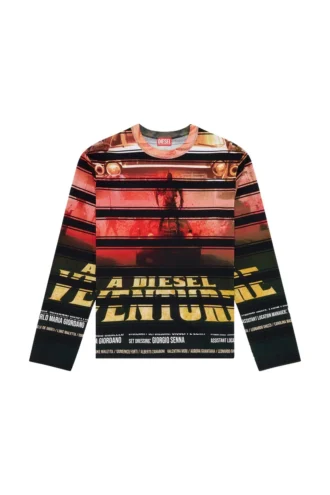 t-craneup-ls T-shirt med randigt filmtryck t-craneup-ls T-shirt med randigt filmtryck