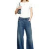 t-ele-long-od Slim fit ribbad T-shirt med metalliskt Oval D t-ele-long-od Slim fit ribbad T-shirt med metalliskt Oval D