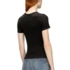 t-ele-long-od Slim fit ribbad T-shirt med metalliskt Oval D t-ele-long-od Slim fit ribbad T-shirt med metalliskt Oval D