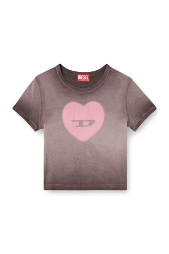 t-ele Ribbad T-shirt med akvarellhjärta D