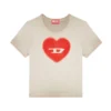 t-ele Ribbad T-shirt med akvarellhjärta D