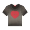 t-ele Ribbad T-shirt med akvarellhjärta D