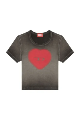 t-ele Ribbad T-shirt med akvarellhjärta D