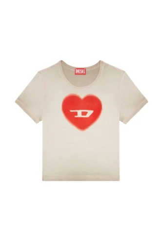 t-ele Ribbad T-shirt med akvarellhjärta D