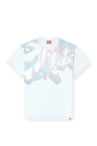 t-gaspard-ihbj T-shirt med blekt grafiskt tryck