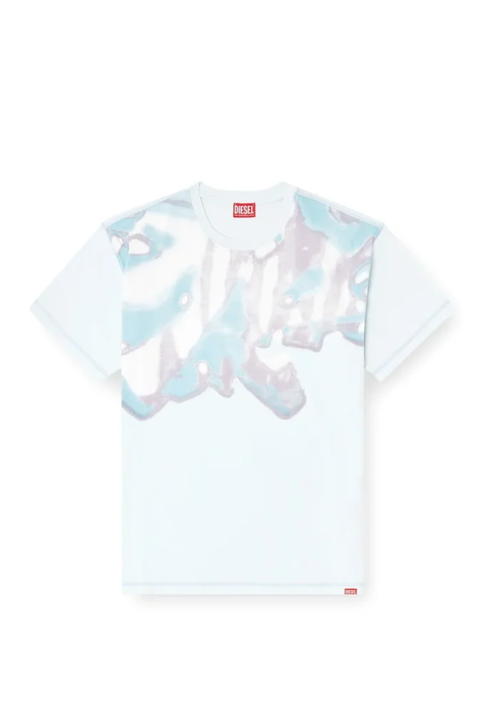 t-gaspard-ihbj T-shirt med blekt grafiskt tryck