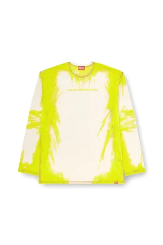 t-hassan-ls-a Långärmad nylon-T-shirt med textutskrift