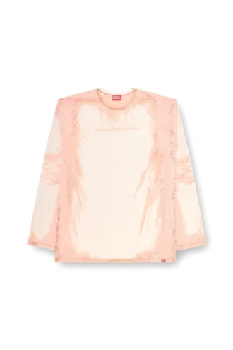 t-hassan-ls-a Långärmad nylon-T-shirt med textutskrift