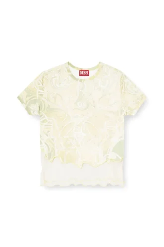 t-inlay Nylon-T-shirt med heraldiskt tryck
