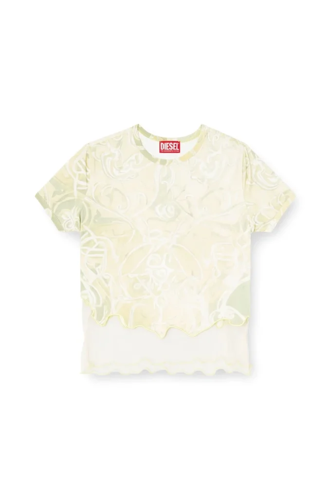 t-inlay Nylon-T-shirt med heraldiskt tryck t-inlay Nylon-T-shirt med heraldiskt tryck