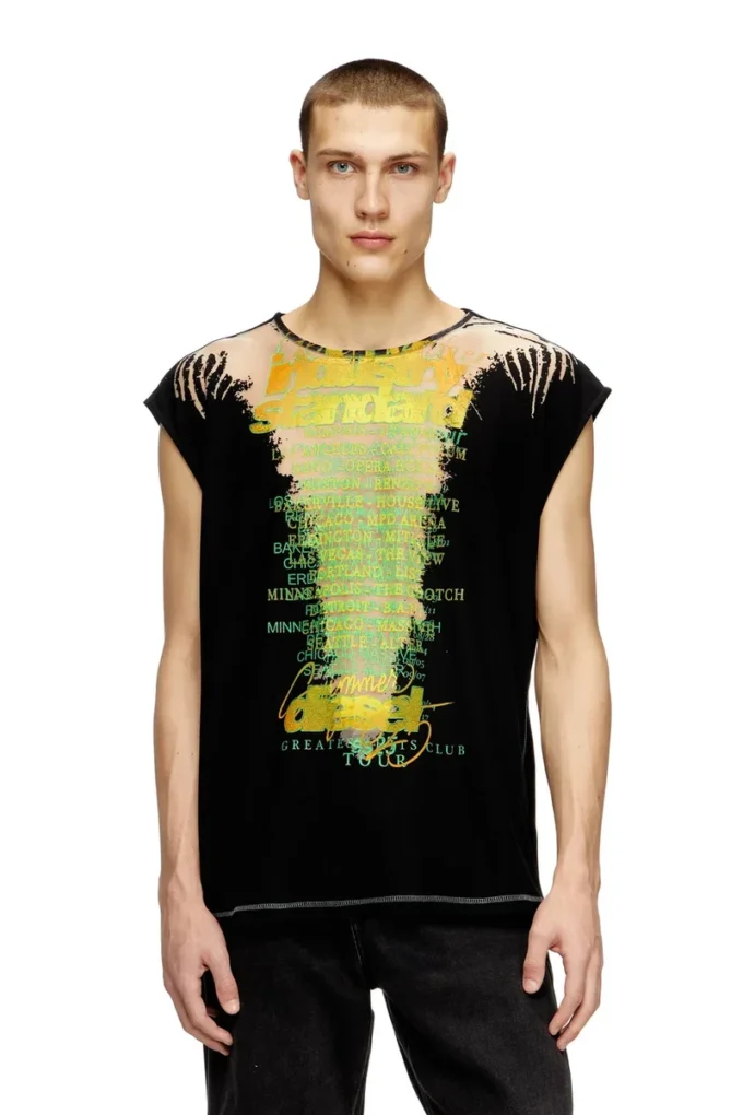 t-isak-a Ärmlös T-shirt med textutskrift t-isak-a Ärmlös T-shirt med textutskrift