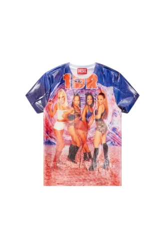 t-jodie T-shirt med skrynklig Diesel-filmtryck