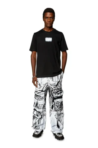 t-just-n4 T-shirt med logotyp i ekologisk bomull