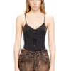 t-ley Stringbodysuit i marmorerad ribbad jersey t-ley Stringbodysuit i marmorerad ribbad jersey