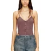 t-ley Stringbodysuit i marmorerad ribbad jersey t-ley Stringbodysuit i marmorerad ribbad jersey