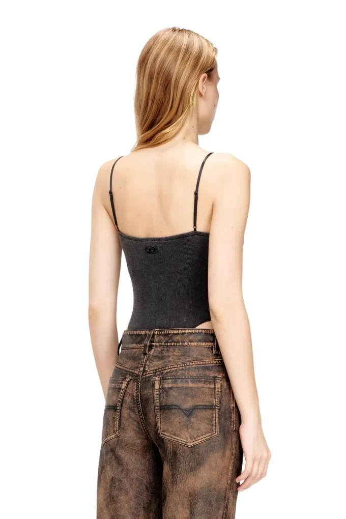 t-ley Stringbodysuit i marmorerad ribbad jersey t-ley Stringbodysuit i marmorerad ribbad jersey