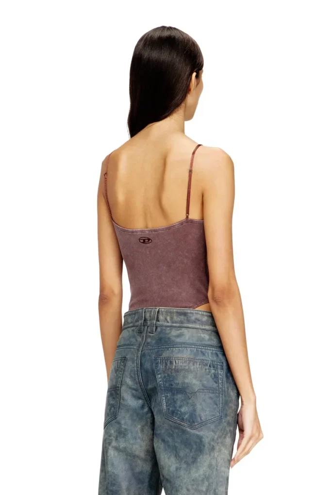 t-ley Stringbodysuit i marmorerad ribbad jersey t-ley Stringbodysuit i marmorerad ribbad jersey