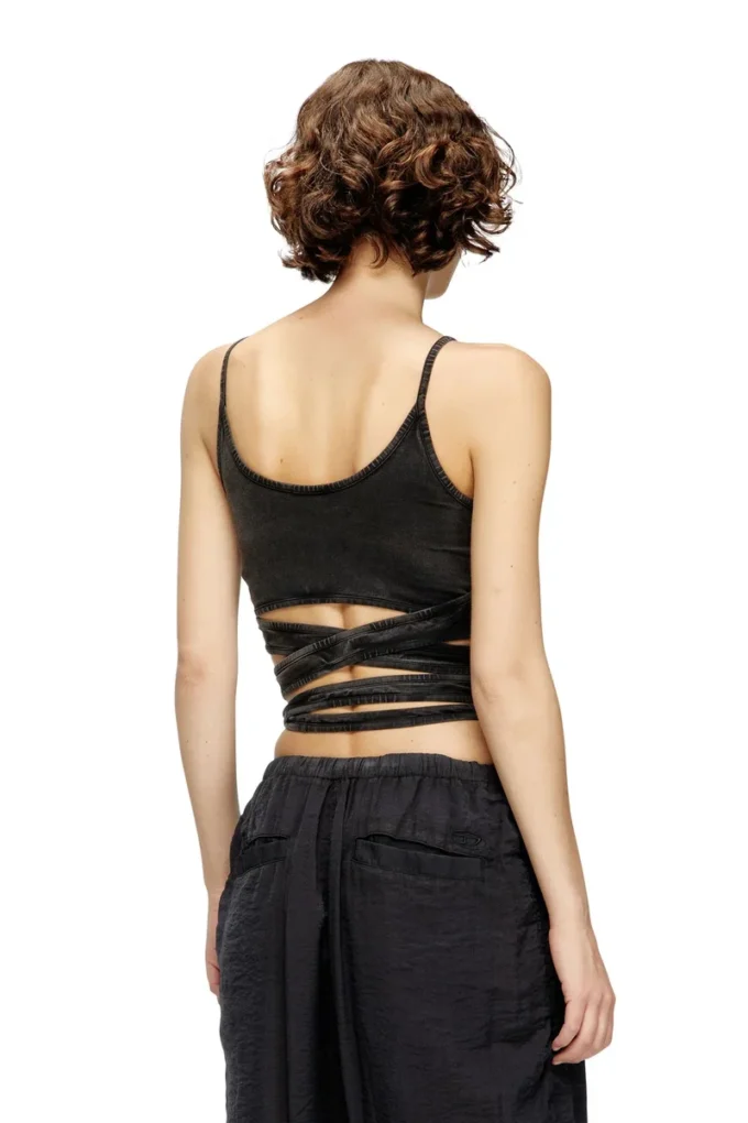 t-leya-tail-r1 Linne i denimlook med knytband t-leya-tail-r1 Linne i denimlook med knytband