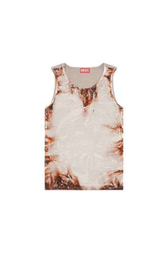 t-lifty-burn-art Tulle-linne med tryck av brinnande plast