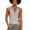t-lifty-burn-art Tulle-linne med tryck av brinnande plast t-lifty-burn-art Tulle-linne med tryck av brinnande plast