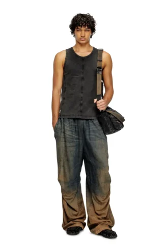 t-mely-sl Linne i jersey med denimlook