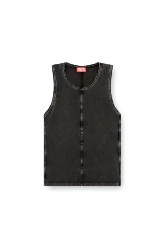 t-mely-sl Linne i jersey med denimlook