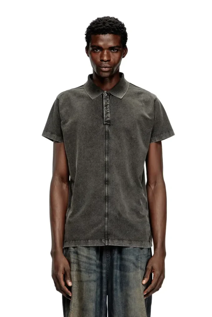 t-nomely Polotröja i jersey med denimlook t-nomely Polotröja i jersey med denimlook