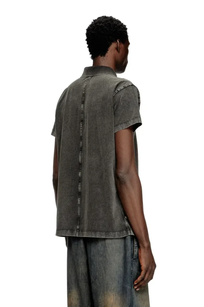 t-nomely Polotröja i jersey med denimlook t-nomely Polotröja i jersey med denimlook