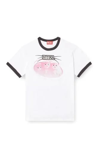 t-norm-cuff Bomullst-shirt med digitaltryck