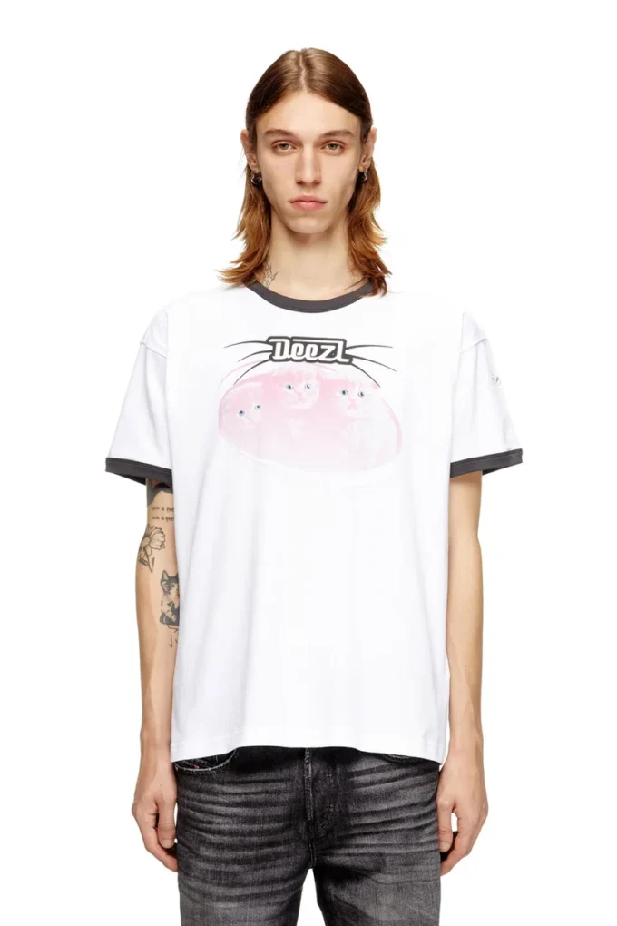 t-norm-cuff Bomullst-shirt med digitaltryck t-norm-cuff Bomullst-shirt med digitaltryck