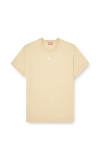 t-norm-iod Lätt bomullst-shirt med metalliskt Oval D-logo