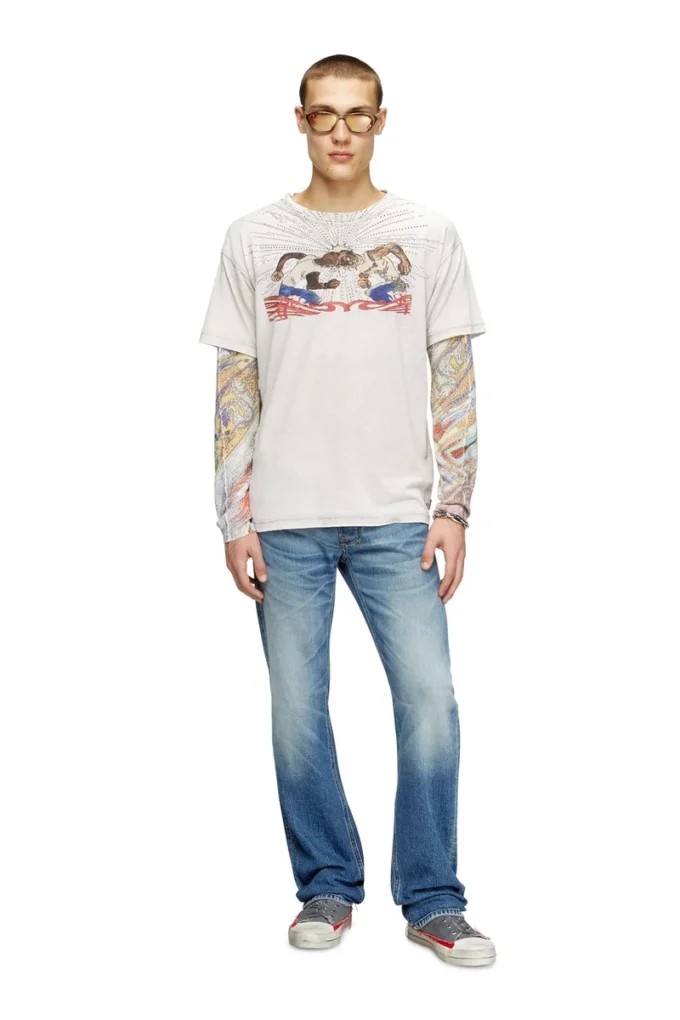 t-norm-t15 T-shirt med strassgrafik t-norm-t15 T-shirt med strassgrafik